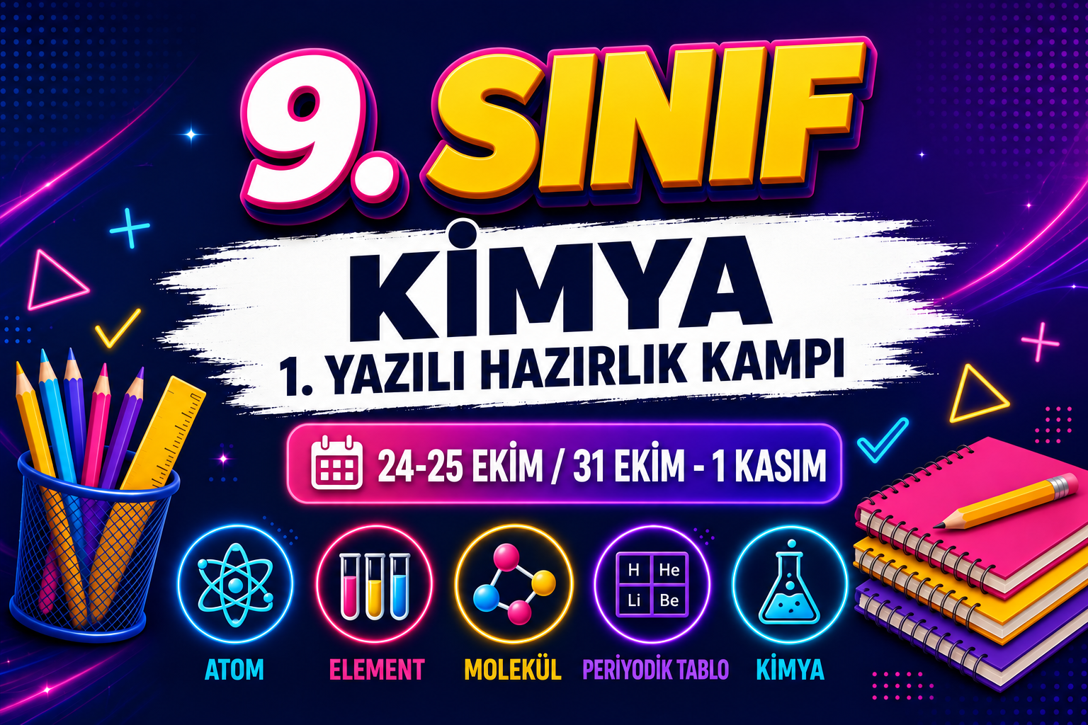 9. SINIF KİMYA 1. YAZILI HAZIRLIK KAMPI
