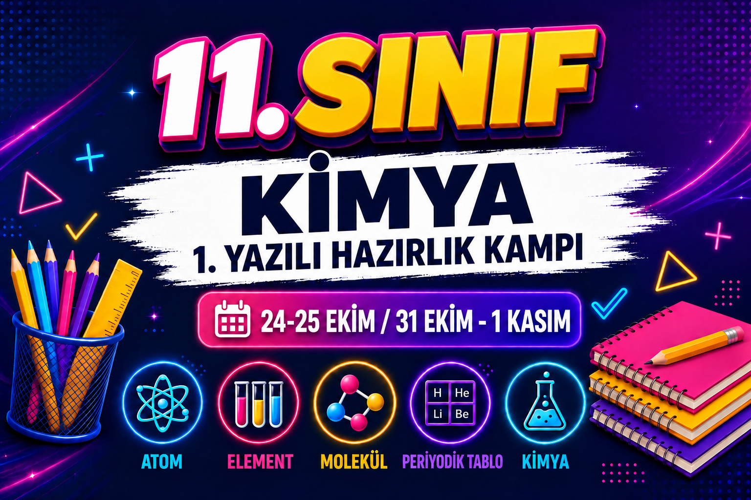 11. SINIF KİMYA 1. YAZILI HAZIRLIK KAMPI