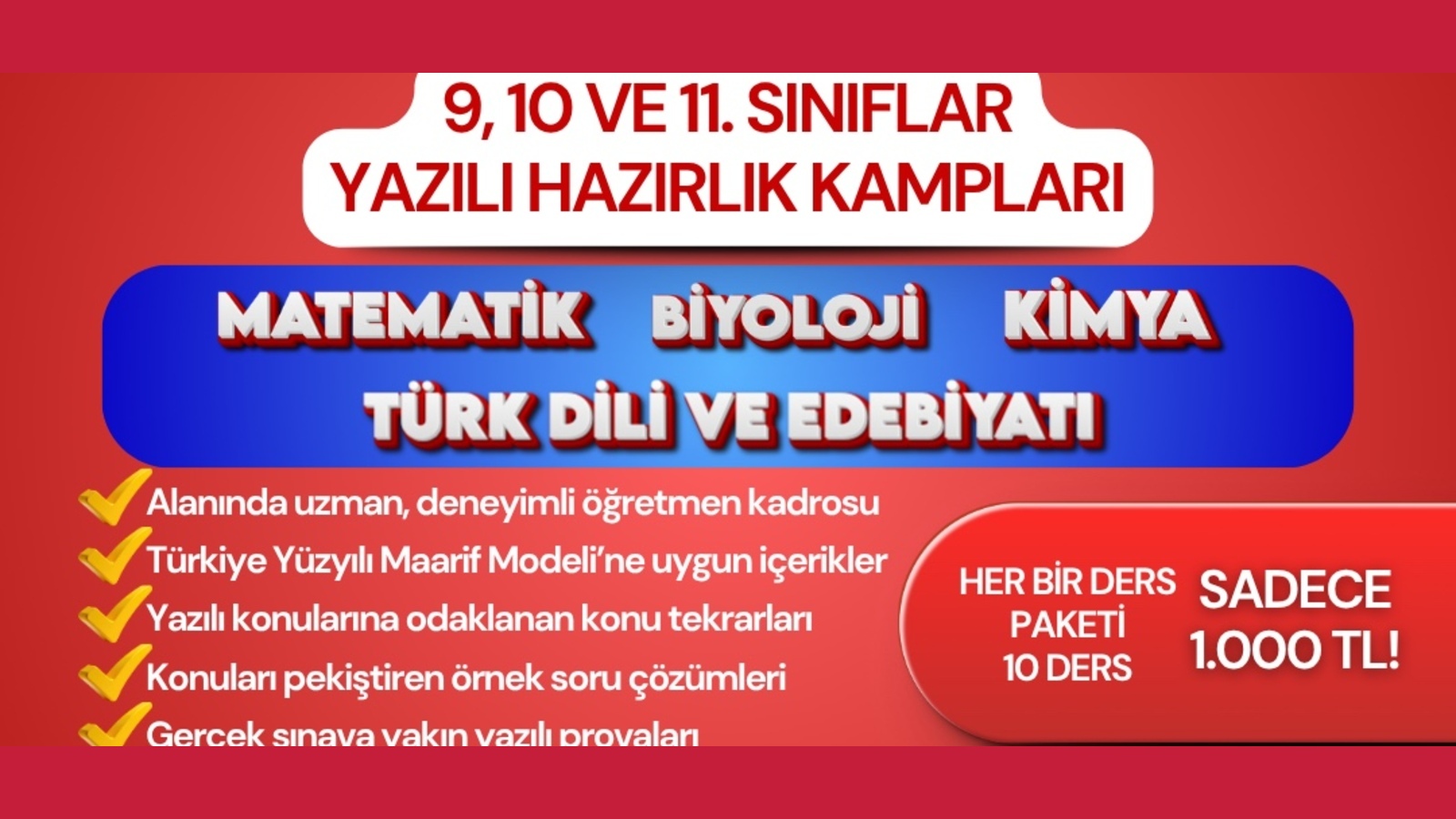 RENKLİ DERSLER TV LİSE YAZILI KAMPLARI